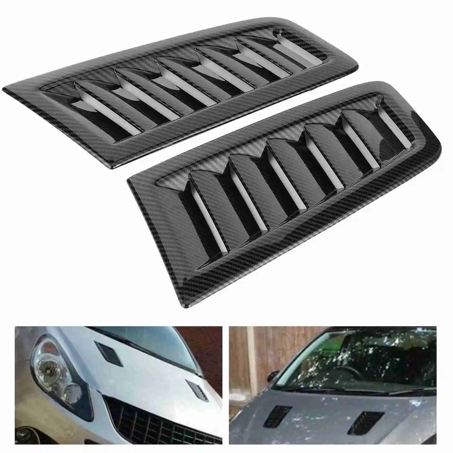 2Pcs Universal Bonnet Air Vents Engine Hood Car Exterior Parts for Focus RS MK2 Style Car Front Vent hood vents