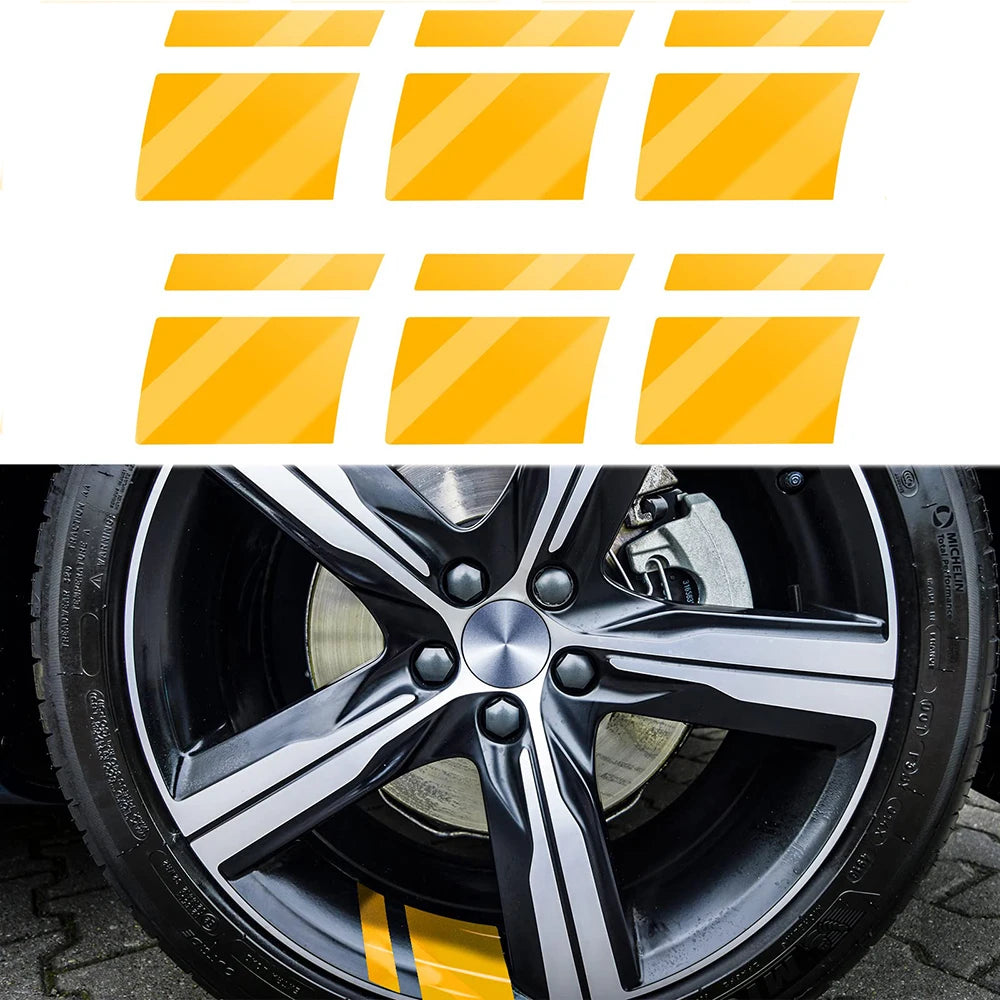 Car Wheel Reflective Stickers Auto Safety Warning Sticker Reflector Protective Strip Film for Trucks Auto Motorcycle Stickers