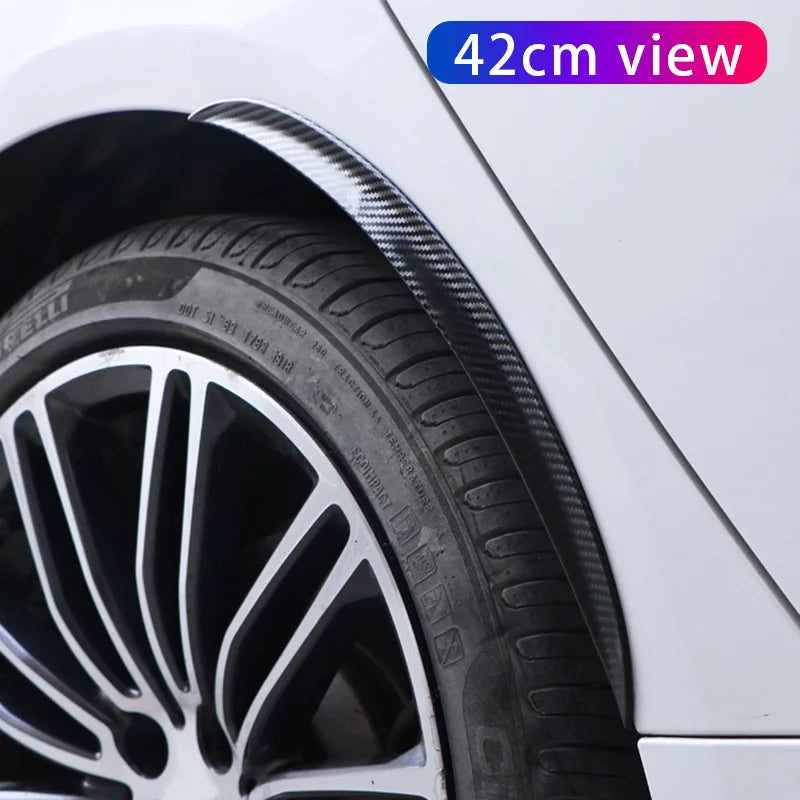 2Pc Universal Car Fender Trim Strip Curved Anti-Scratch Wheels Lip Strip Eyebrow Mudguard Lip Protector Cover Guard Accessories