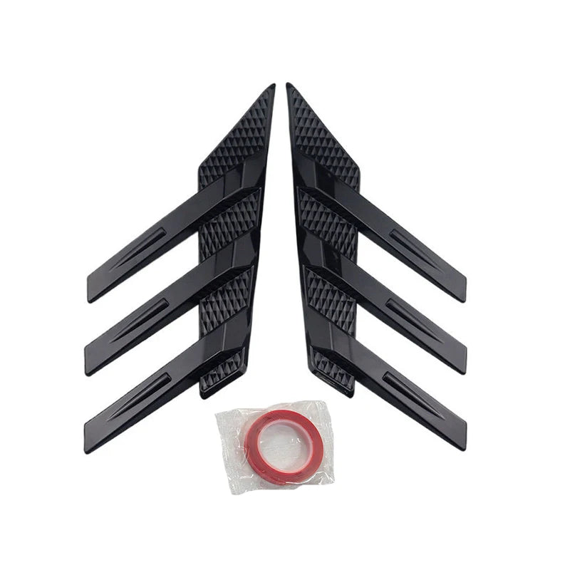 2Pcs Universal Bonnet Air Vents Engine Hood Car Exterior Parts Shutter Sticker Car Body Sticker Car leaf board sticker