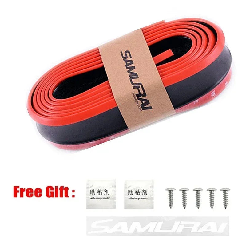 Universal Carbon Fiber Front Bumper Lip Protector Scratch Collision Resistant Easy Screw Installation Premium Look for Car Tools