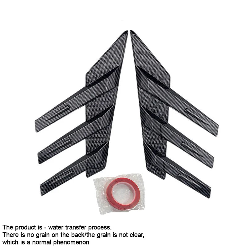 2Pcs Universal Bonnet Air Vents Engine Hood Car Exterior Parts Shutter Sticker Car Body Sticker Car leaf board sticker