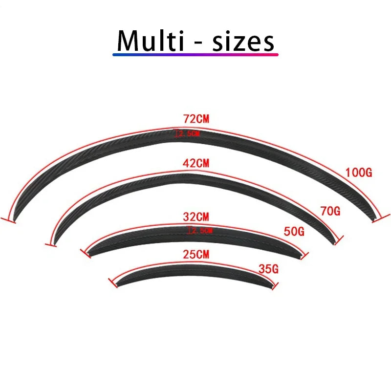 2Pc Universal Car Fender Trim Strip Curved Anti-Scratch Wheels Lip Strip Eyebrow Mudguard Lip Protector Cover Guard Accessories
