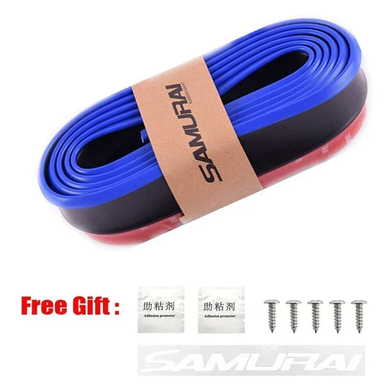 Universal Carbon Fiber Front Bumper Lip Protector Scratch Collision Resistant Easy Screw Installation Premium Look for Car Tools