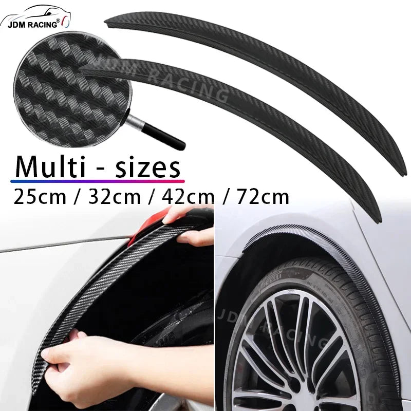 2Pc Universal Car Fender Trim Strip Curved Anti-Scratch Wheels Lip Strip Eyebrow Mudguard Lip Protector Cover Guard Accessories