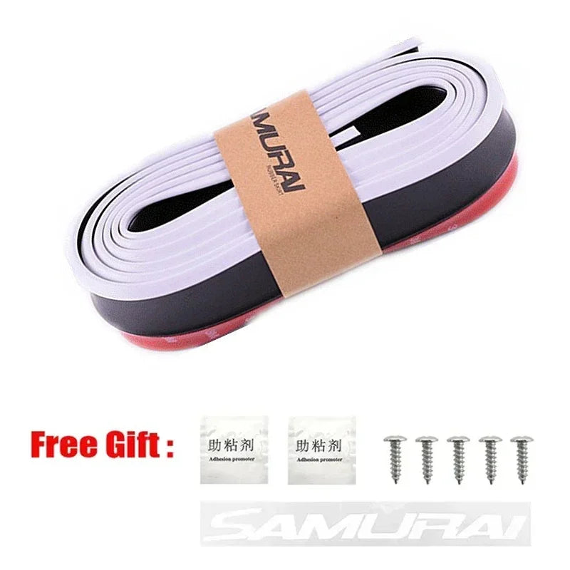 Universal Carbon Fiber Front Bumper Lip Protector Scratch Collision Resistant Easy Screw Installation Premium Look for Car Tools