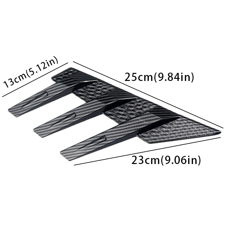 2Pcs Universal Bonnet Air Vents Engine Hood Car Exterior Parts Shutter Sticker Car Body Sticker Car leaf board sticker