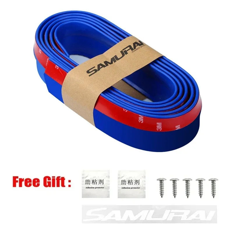 Universal Carbon Fiber Front Bumper Lip Protector Scratch Collision Resistant Easy Screw Installation Premium Look for Car Tools