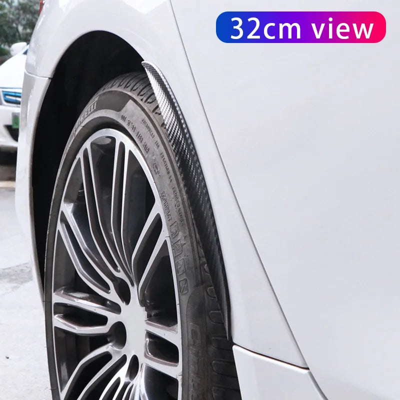 2Pc Universal Car Fender Trim Strip Curved Anti-Scratch Wheels Lip Strip Eyebrow Mudguard Lip Protector Cover Guard Accessories