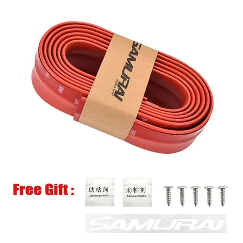 Universal Carbon Fiber Front Bumper Lip Protector Scratch Collision Resistant Easy Screw Installation Premium Look for Car Tools