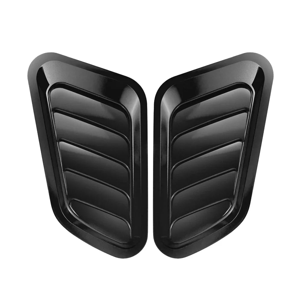 Universal Car Hood Scoop Carbon Fiber Air Intake Vent Cover 2PCS Styling Accessories Exterior Decoration for Easy Install