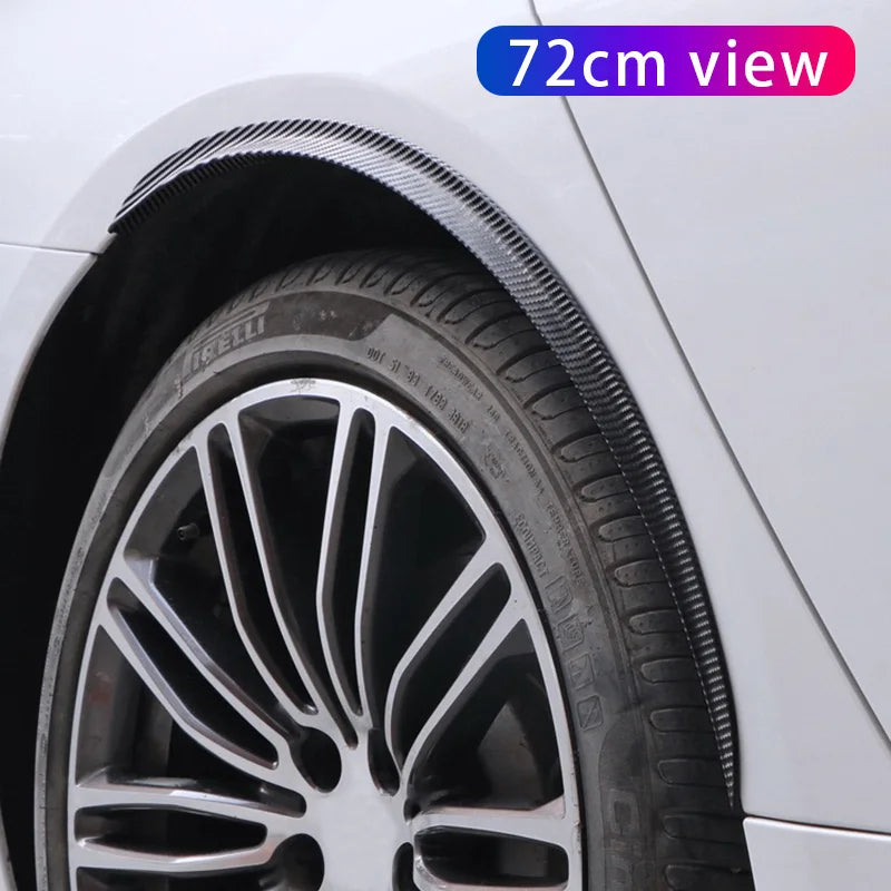 2Pc Universal Car Fender Trim Strip Curved Anti-Scratch Wheels Lip Strip Eyebrow Mudguard Lip Protector Cover Guard Accessories